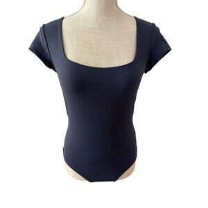 Free People Intimately Blue Short‎ Sleeve Bodysuit Size Small